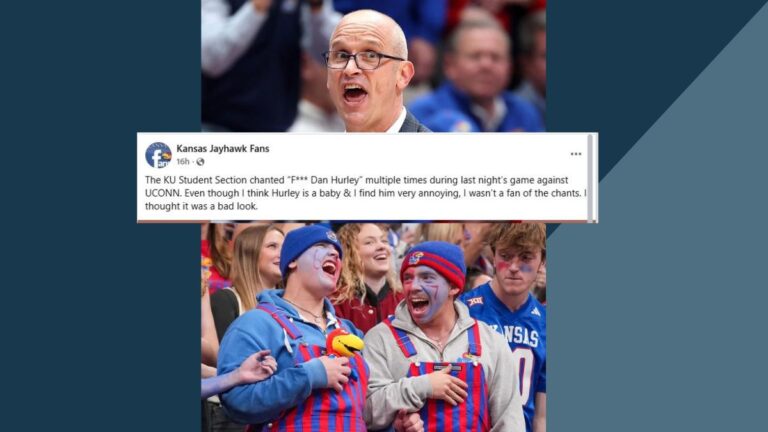 “F Dan Hurley” chants KU