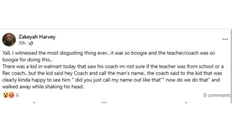 Kid Greets Coach In Walmart