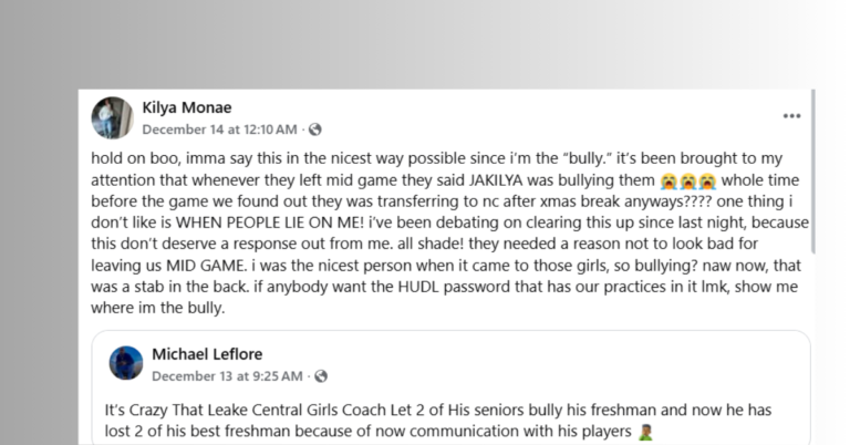 Leake Central Girls Coach Accused