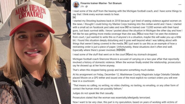 Michigan football coach domestic violence