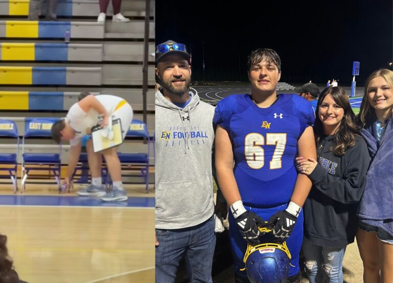 Class Act: East Noble Football Player Hunter Irene Cleans Bench Long After Final Whistle
