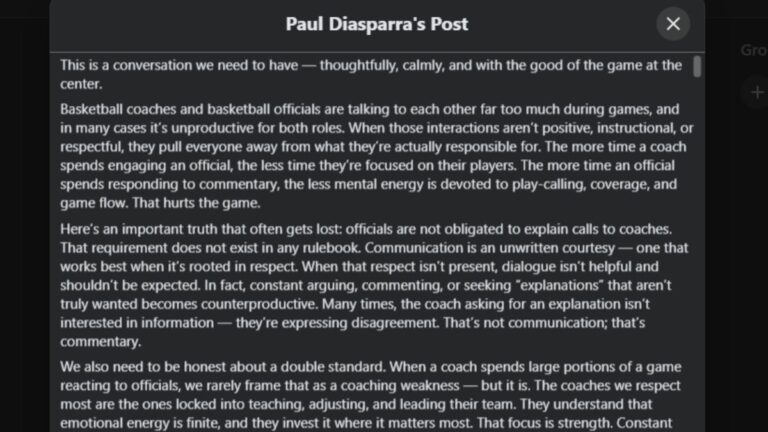 Call for Respectful Coach-Official Interaction