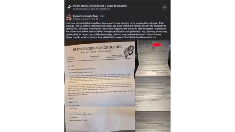 Atlantic County NJ school dispute