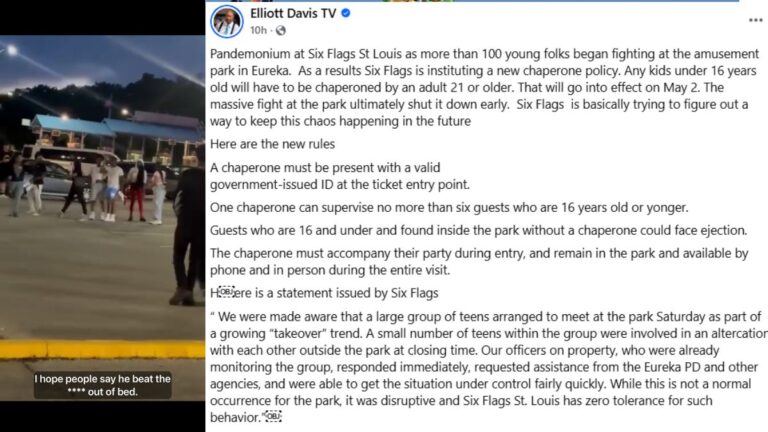 Six Flags St. Louis teen fight chaperone policy