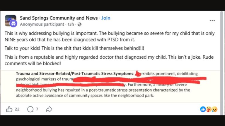school bullying PTSD