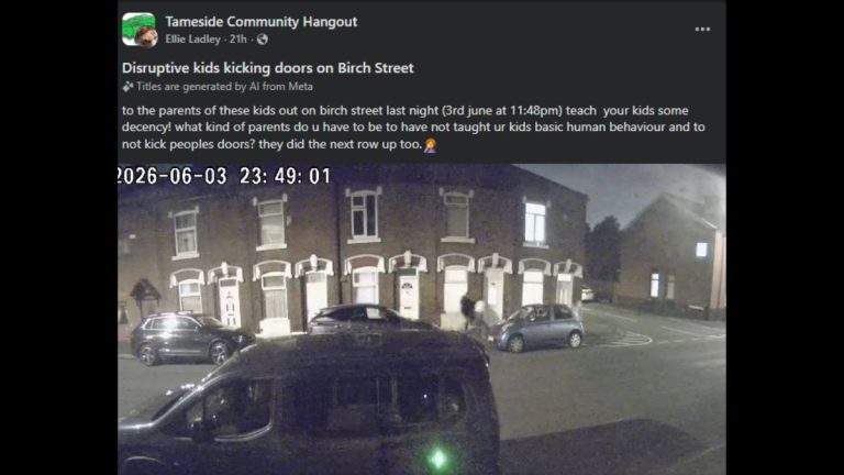 Tameside kids kicking doors