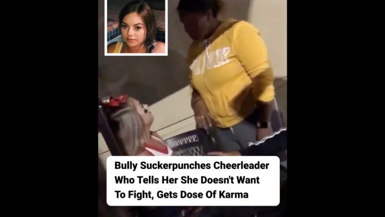 cheerleader sucker punch fight video